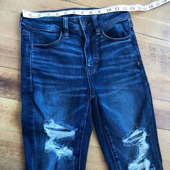 American Eagle Super Hi Rise Jegging Next Level Stretch Jeans Sz 2 Short - Picture 5 of 9